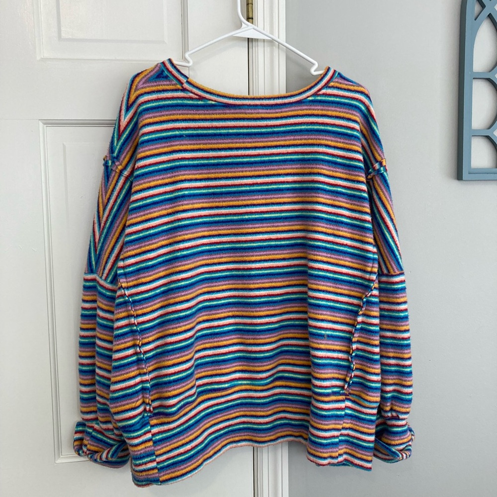 Fantastic Fawn Multicolor Striped Crew Neck Sweater - Picture 4 of 5